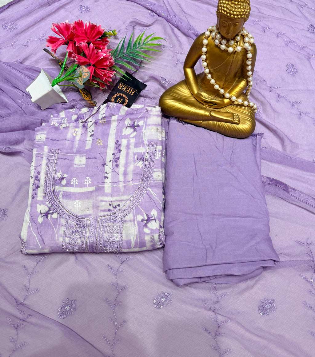 Premium Soft Muslin / Cotton Blend with Digital Print Q562506