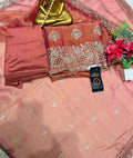 Rosewood Elegance Heavy Embroidered Party Wear Suit Set