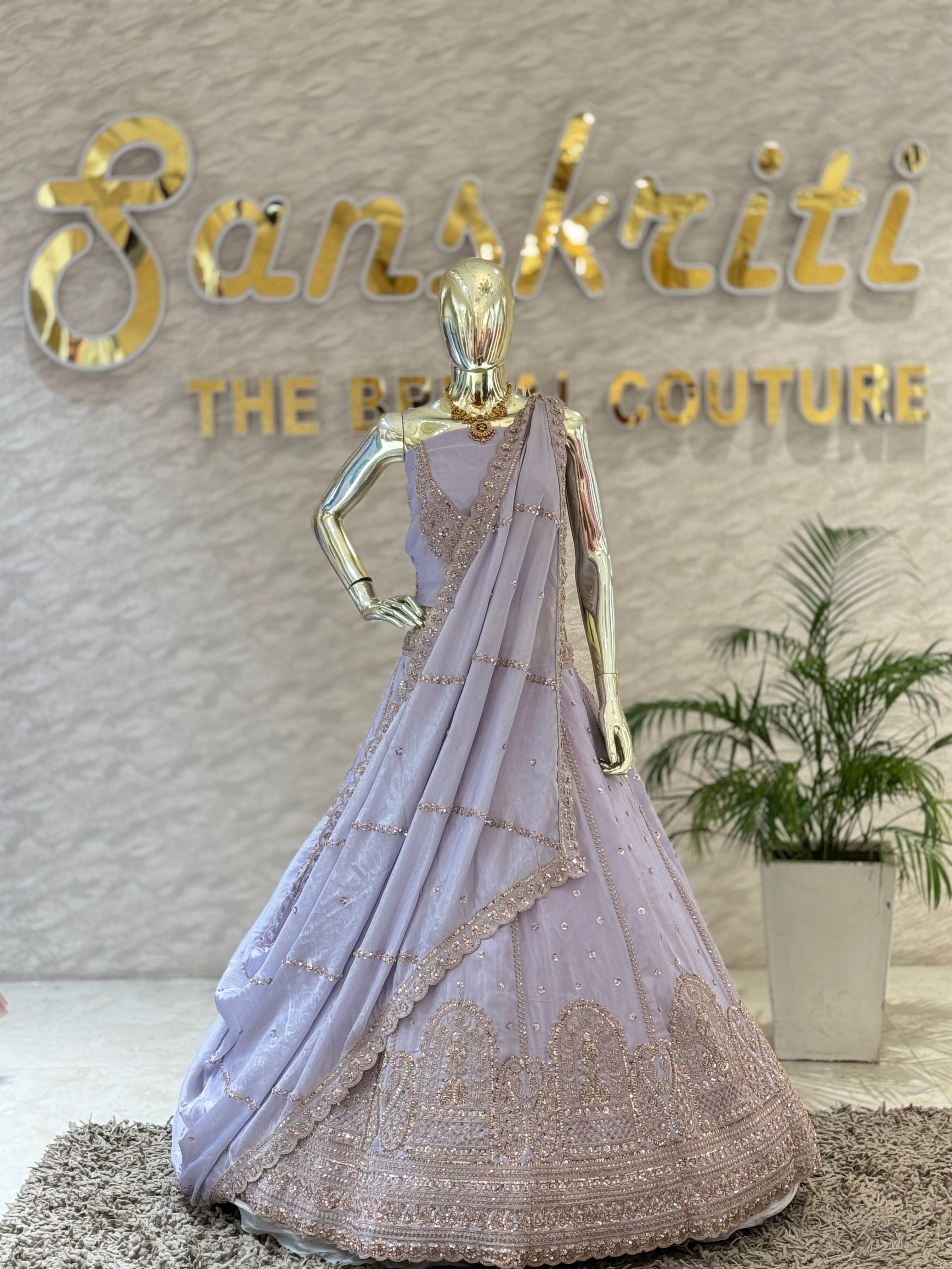 Lilac Dream Couture Lehenga