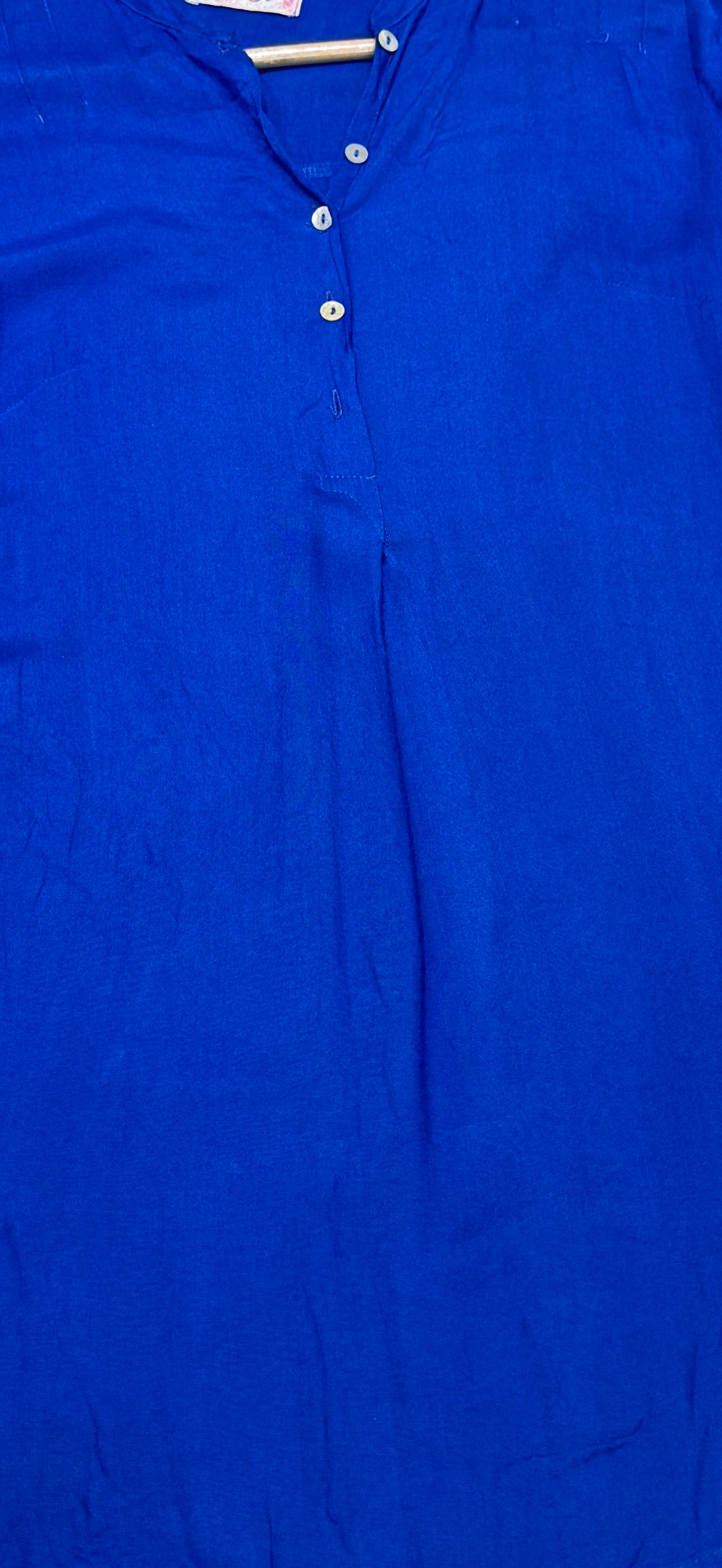 Q562750 Royal Blue Rayon Everyday kurti Top