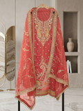 Premium Rose Pink Embroidered Unstitched Suit Set with Designer Dupatta #suit,q562351