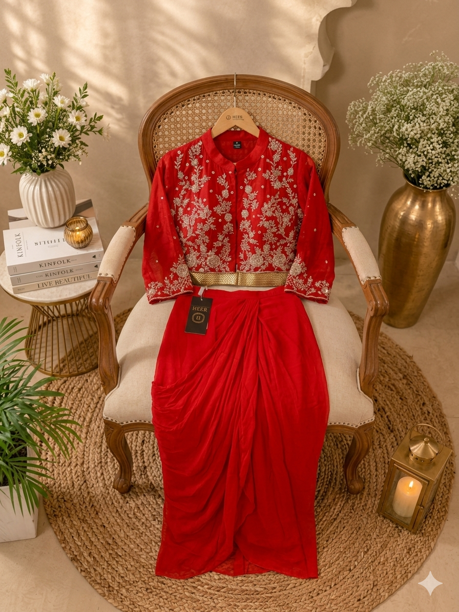 Elegant Hand-Worked Dhoti Set q562682