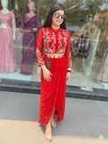 Elegant Hand-Worked Dhoti Set q562682