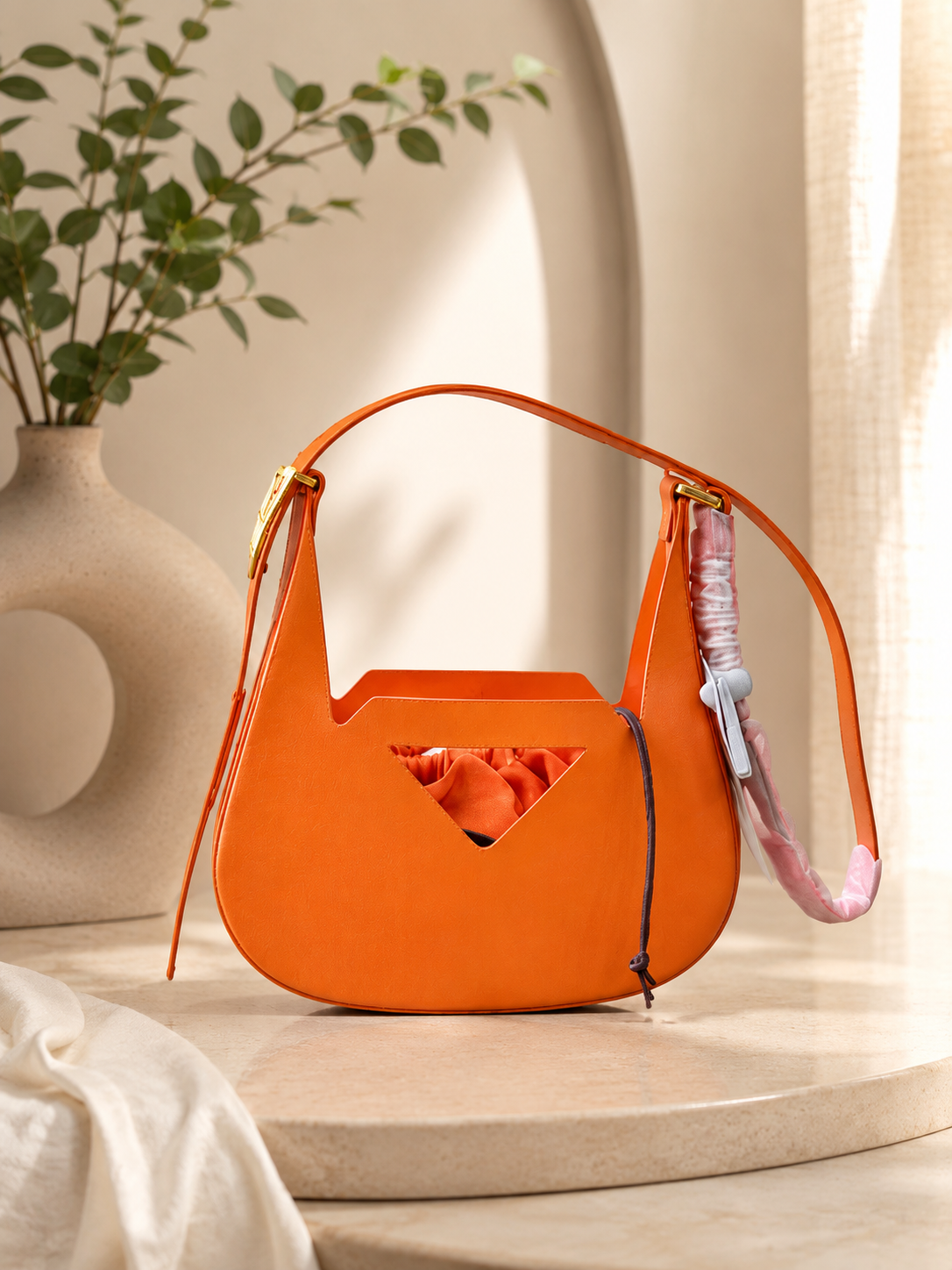 Q562711 Architectural Cut-Out Bucket Handbag