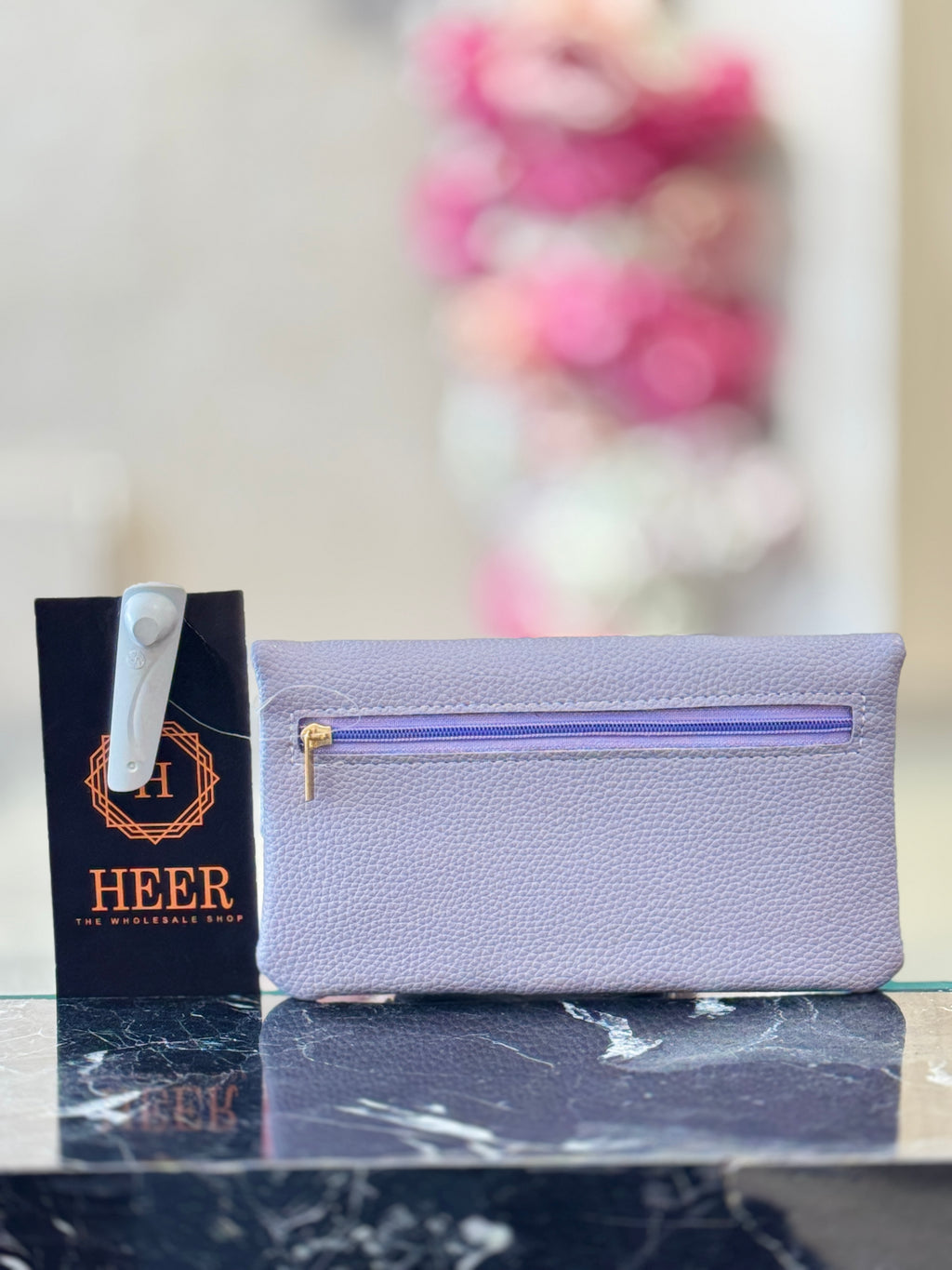 Sophisticated Lavender Pebble-Grain Wallet q562491