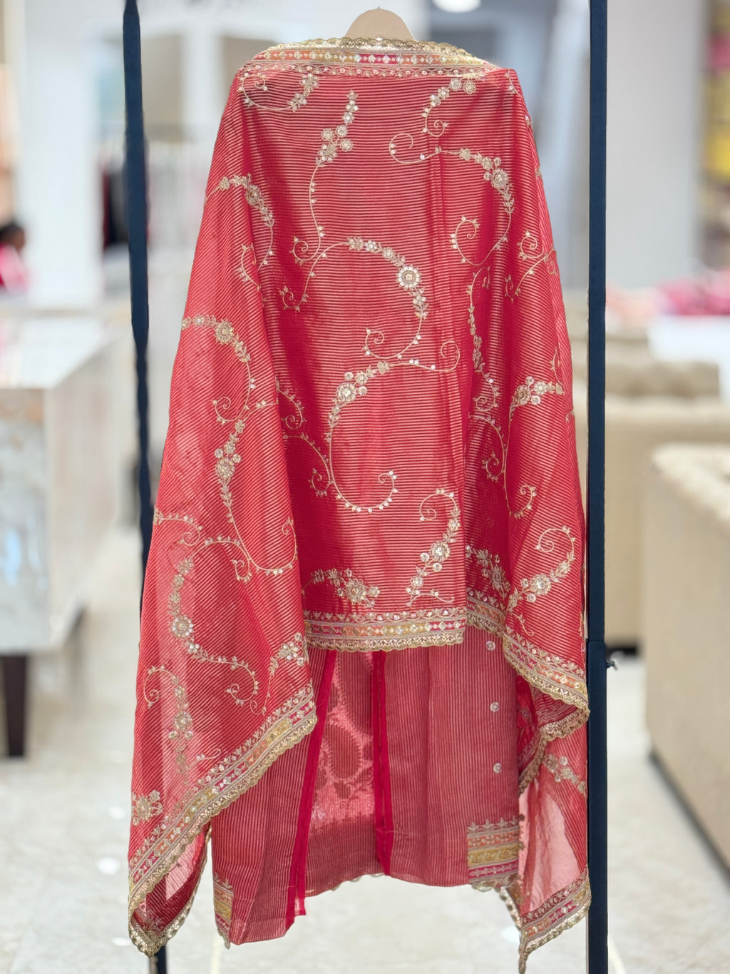 Premium Rose Pink Embroidered Unstitched Suit Set with Designer Dupatta #suit,q562351