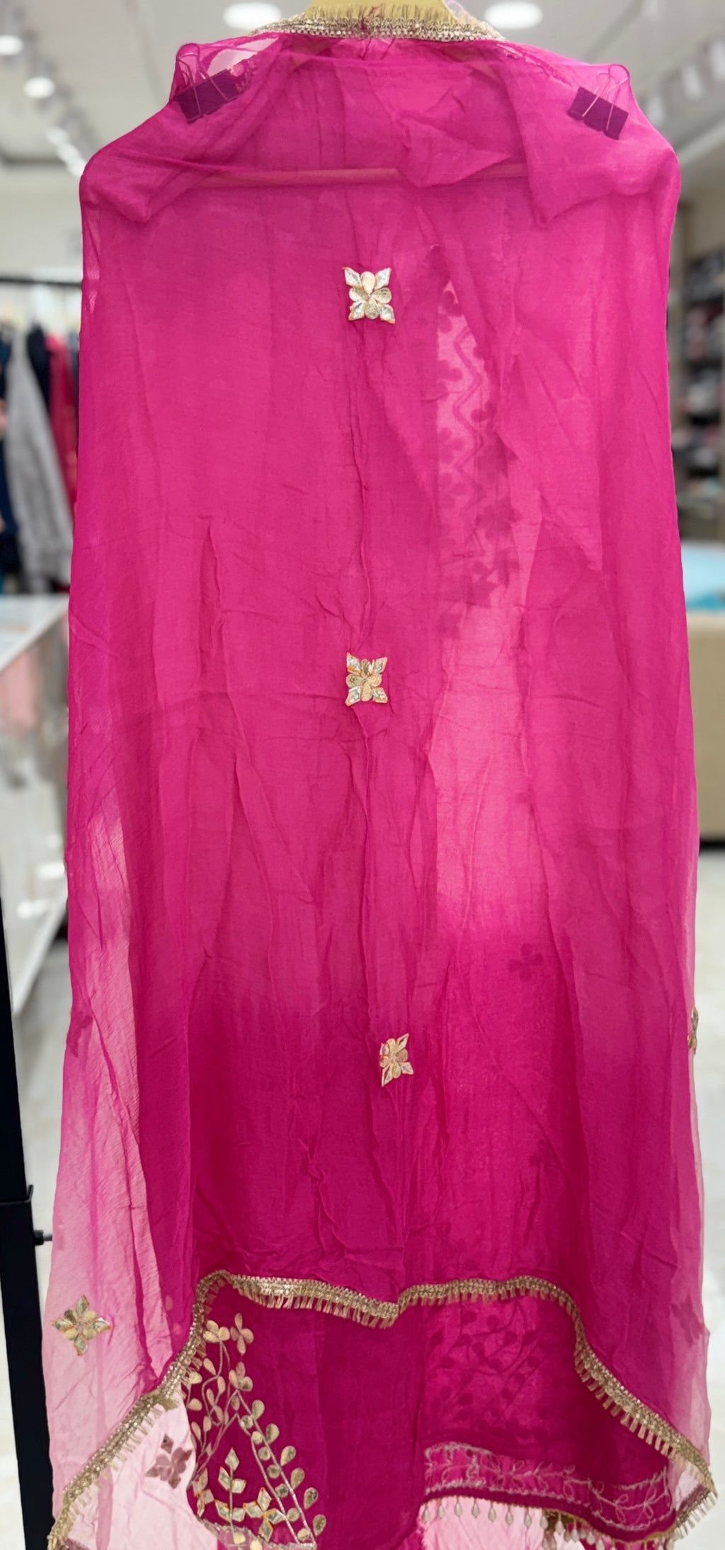 Q561853 pink magenta gota patti suit
