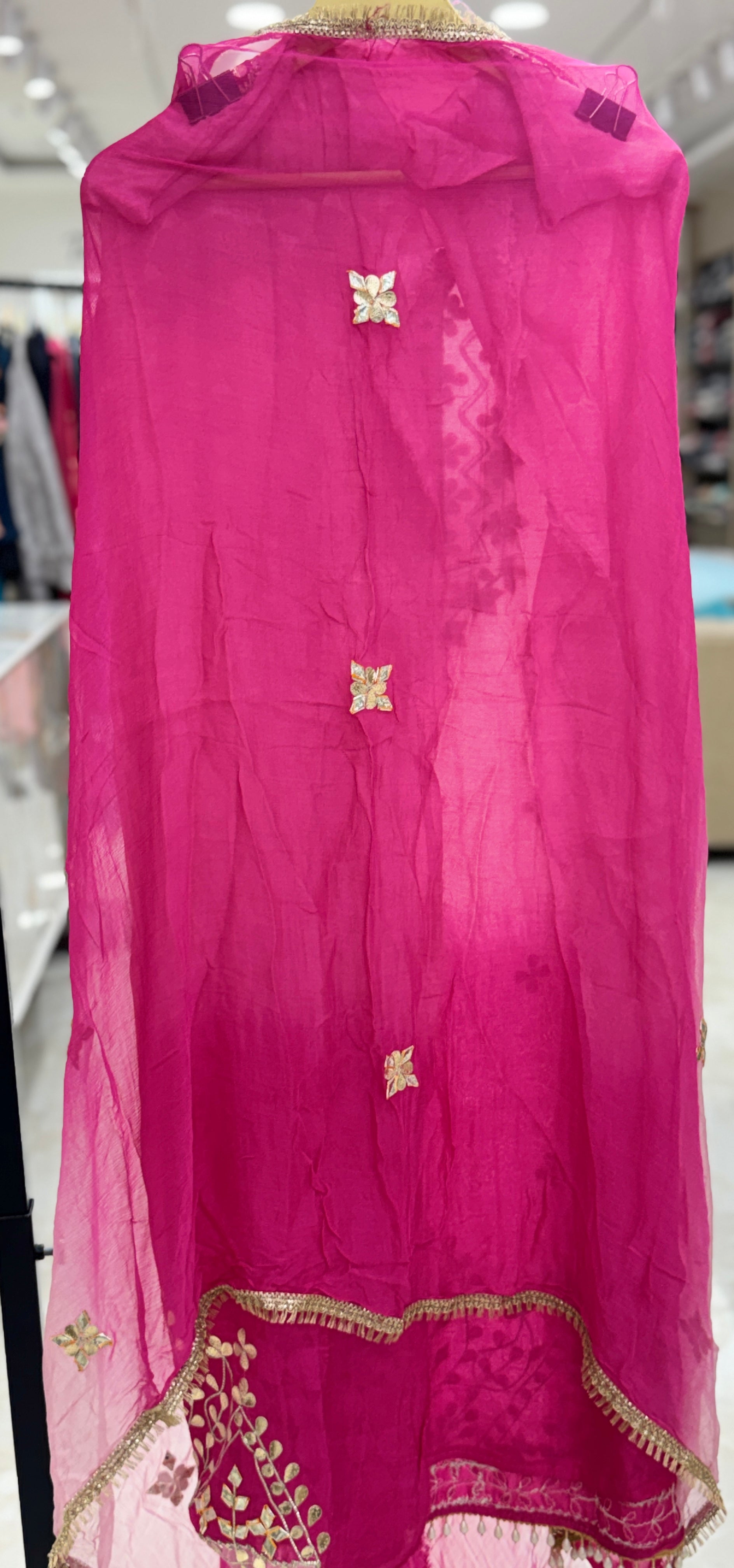 Q561853 pink magenta gota patti suit