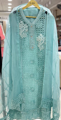 Q562522 Schiffli Eyelet & Pearl Work suit
