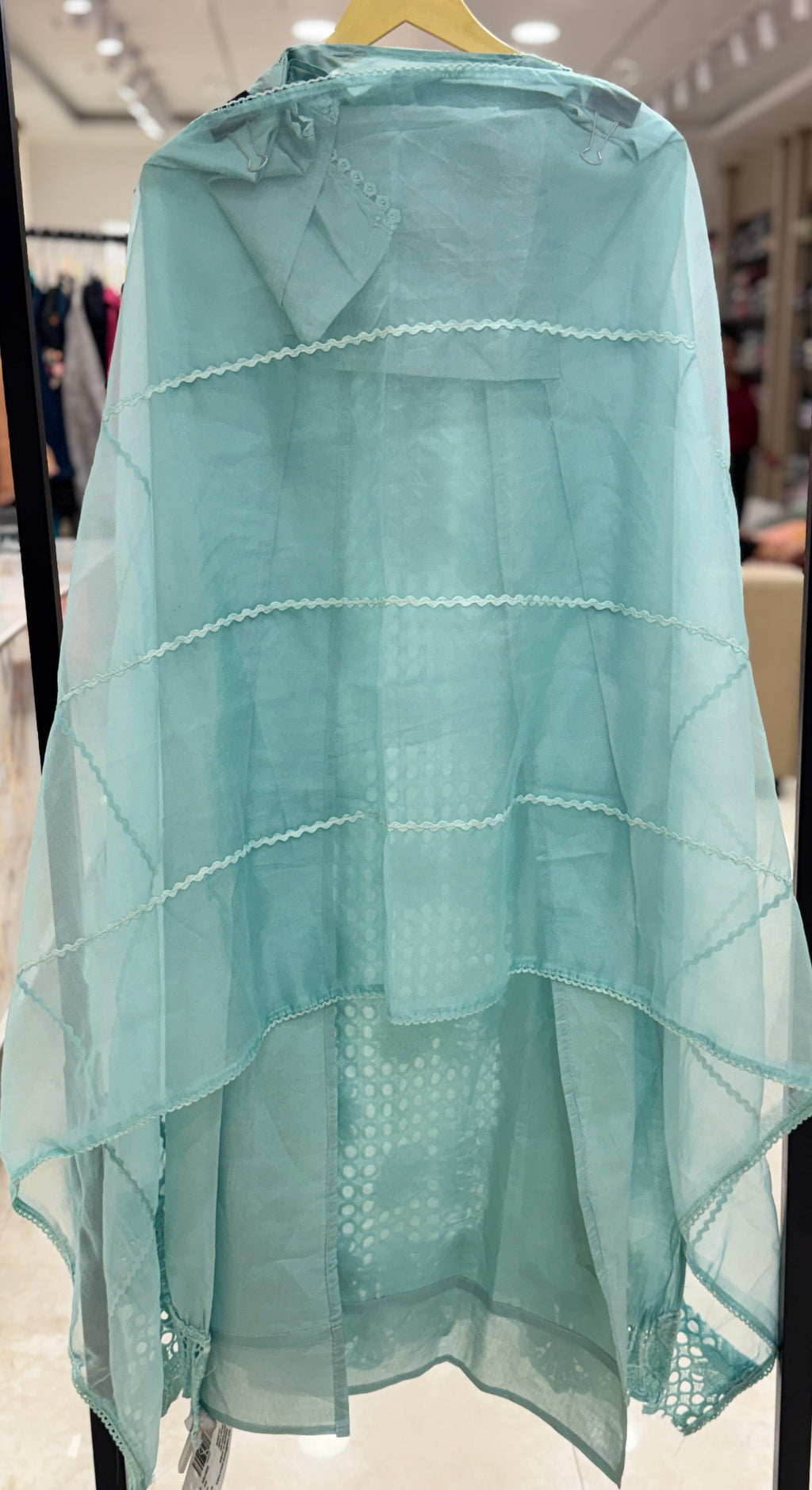 Q562522 Schiffli Eyelet & Pearl Work suit