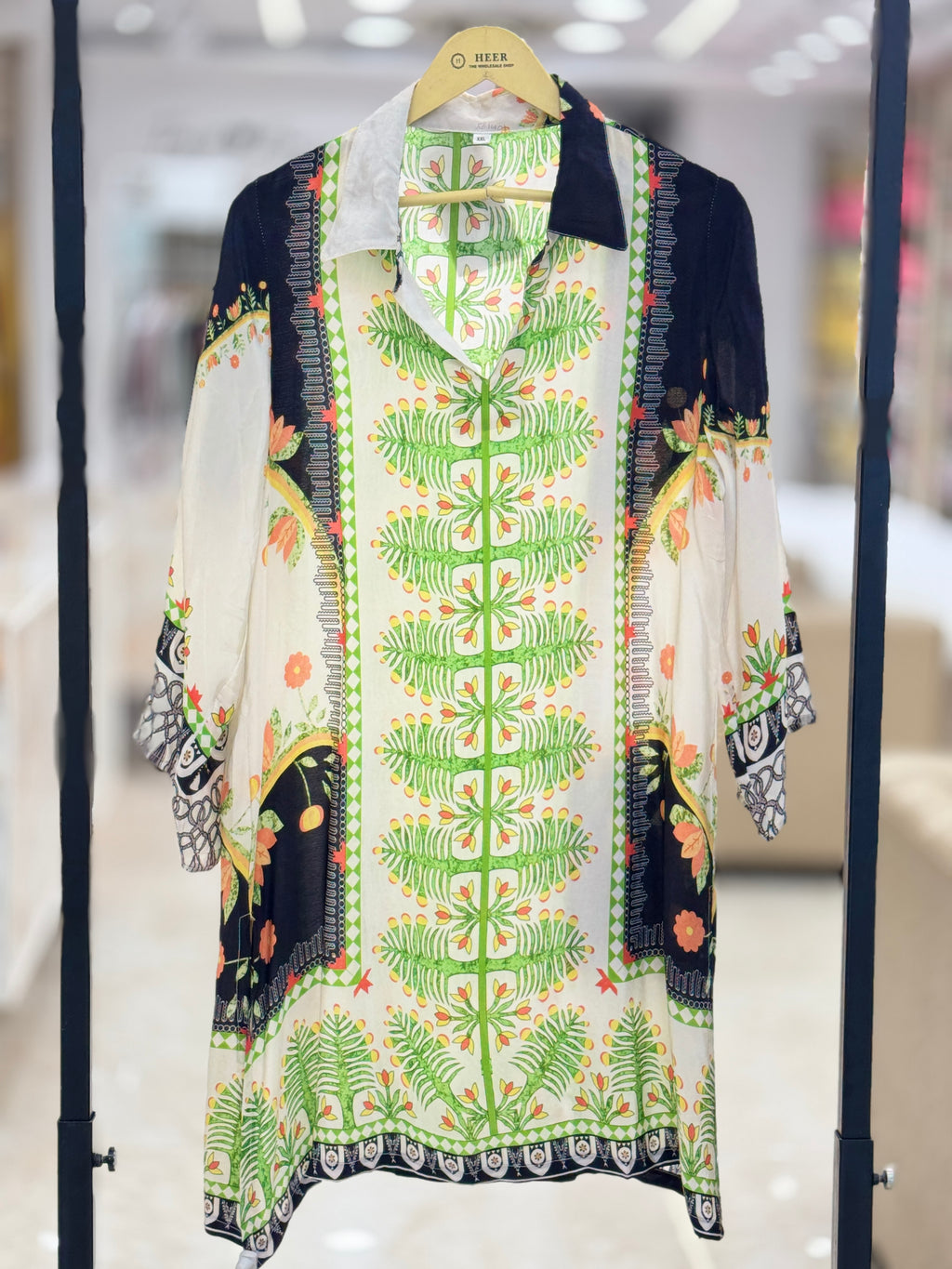 Chic Botanical Print Co-Ord Set in Premium Printed Cotton q561401