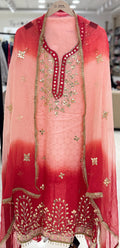Q561853 Hand-crafted Gota Patti work on the neckline and borders