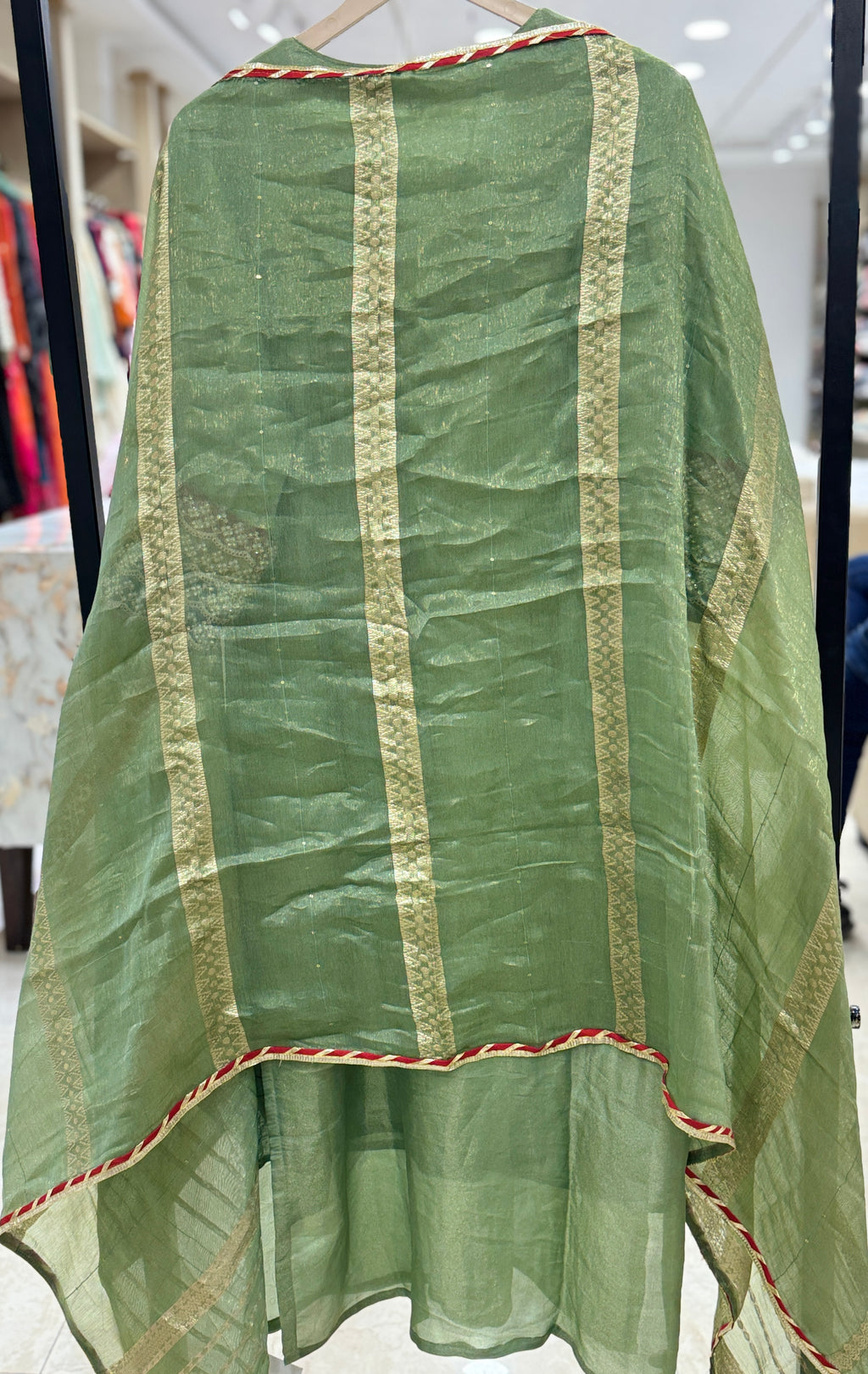 Q562617 Mint Glow Festive Suit Set with Dupatta
