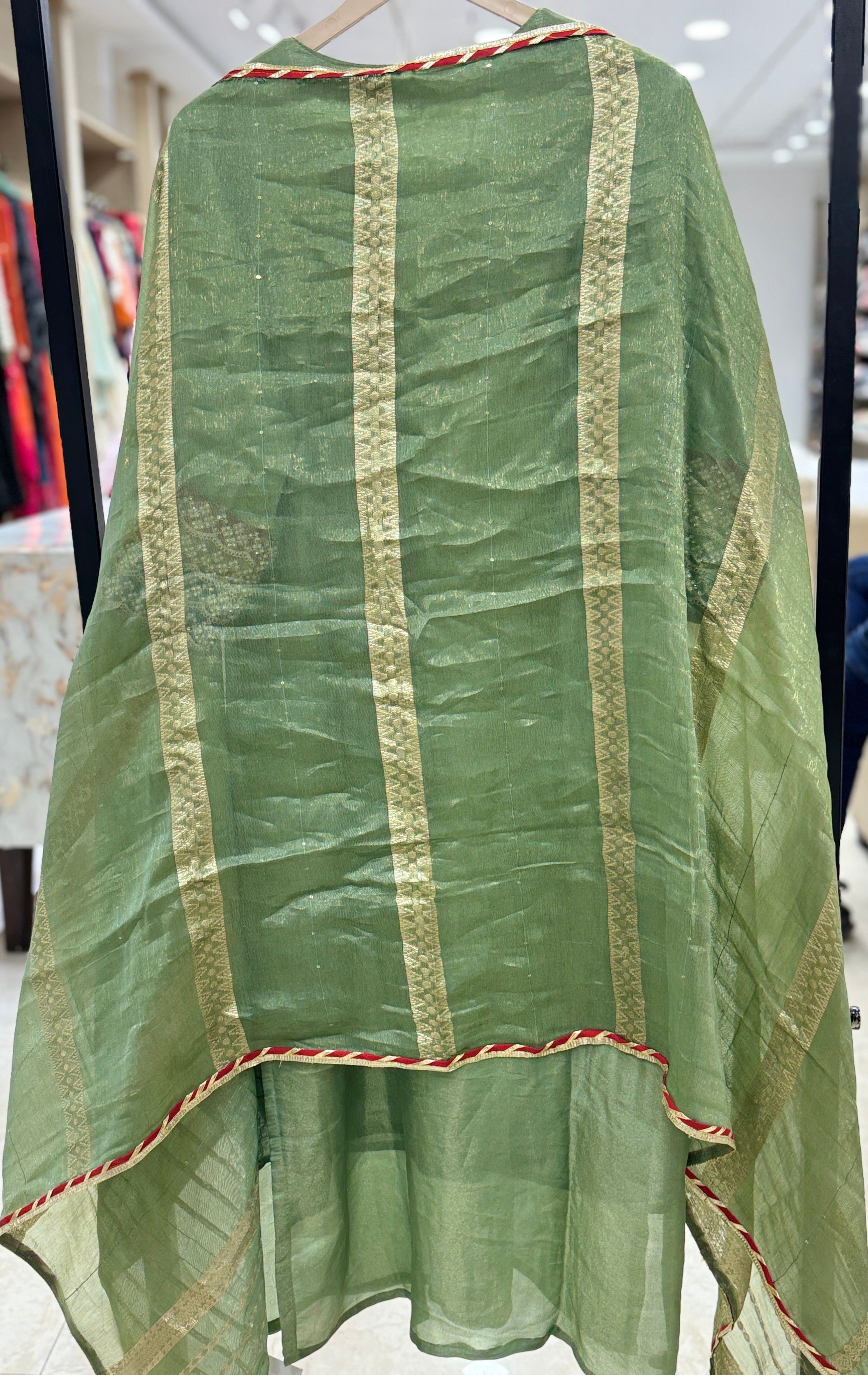 Q562617 Mint Glow Festive Suit Set with Dupatta