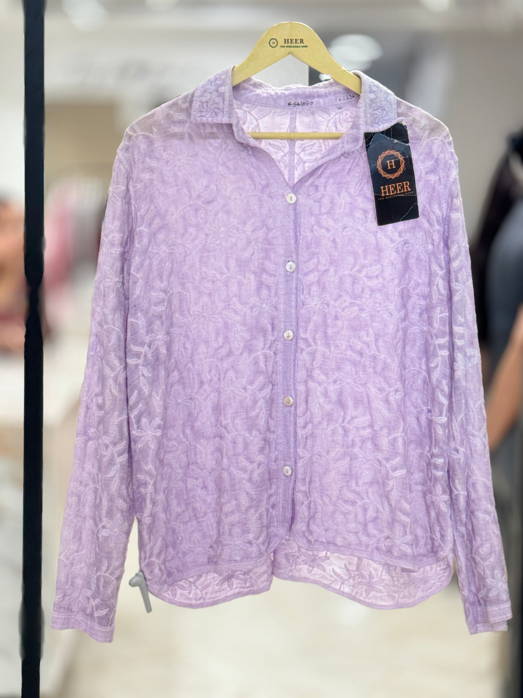 Lavender Chikankari Embroidered Co-ord Set Q561236