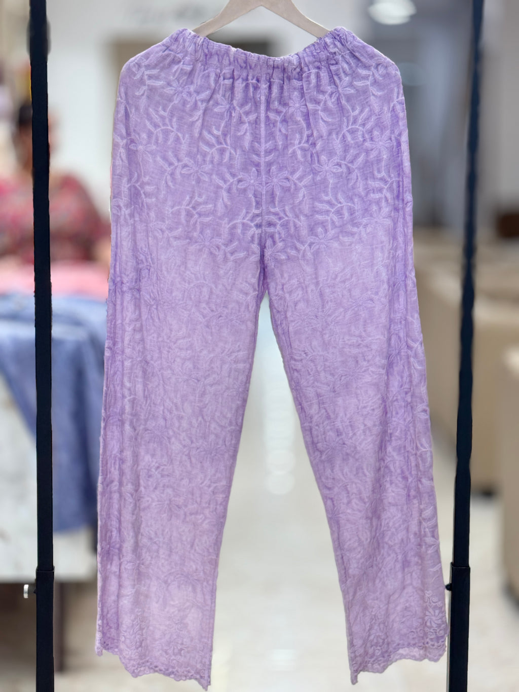 Lavender Chikankari Embroidered Co-ord Set Q561236