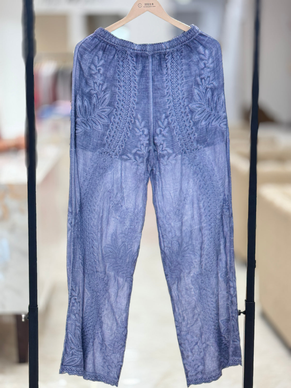 Embroidered Blue PREIMIUM  Co-ord Set Q562848