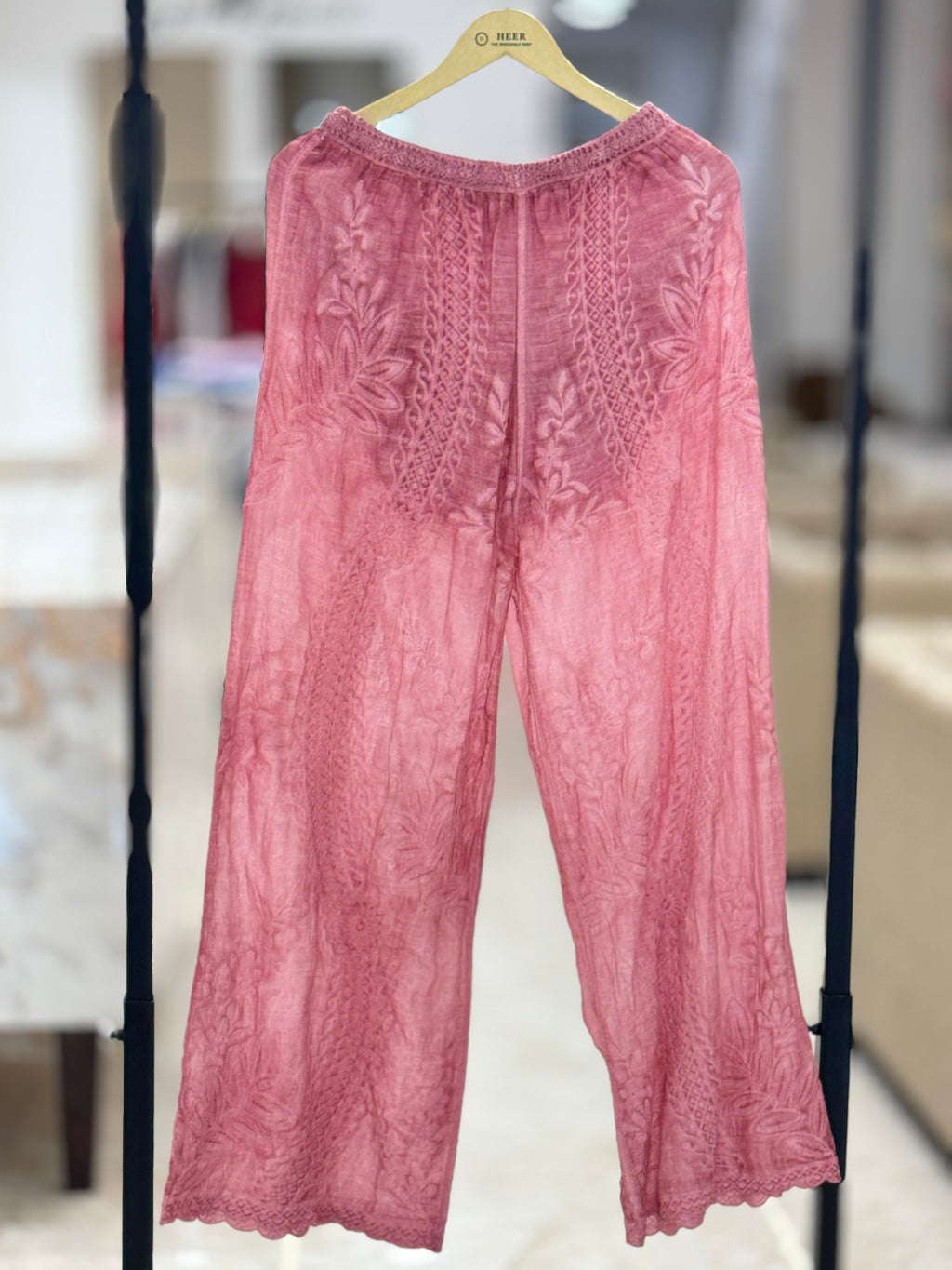 Dusty Pink Chikankari & Sequin Embroidered Co-ord Set Q562848