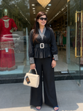 Q562549 Black Embellished Designer Co-ord Set for Women