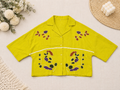 ₹799 Lime Green Embroidered Casual Shirt Floral Fusion