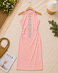 Q562554 Blush Pink Sleeveless Bodycon Midi Dress