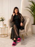 ₹1679 Bodycon dress with sheer full sleeves