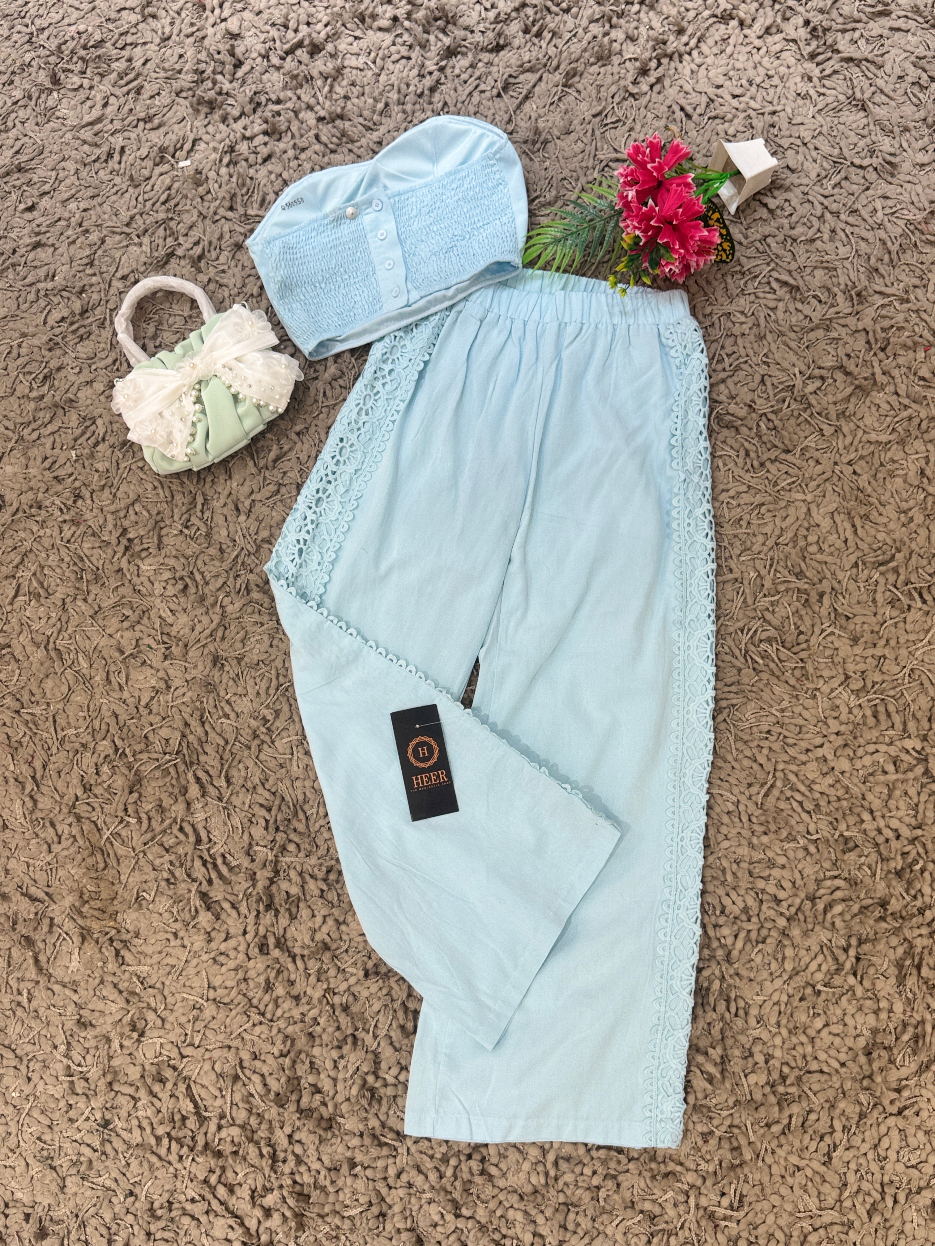 Q562550 Sky blue breezy co-ord set