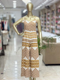 Q562559 Elegant Printed Cotton Jumpsuit for Women with Spaghetti Straps