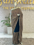 Q56943 blue Kanjivaram silk saree