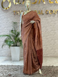 Elegant Dusty Rose Designer Saree with Woven Border q562430
