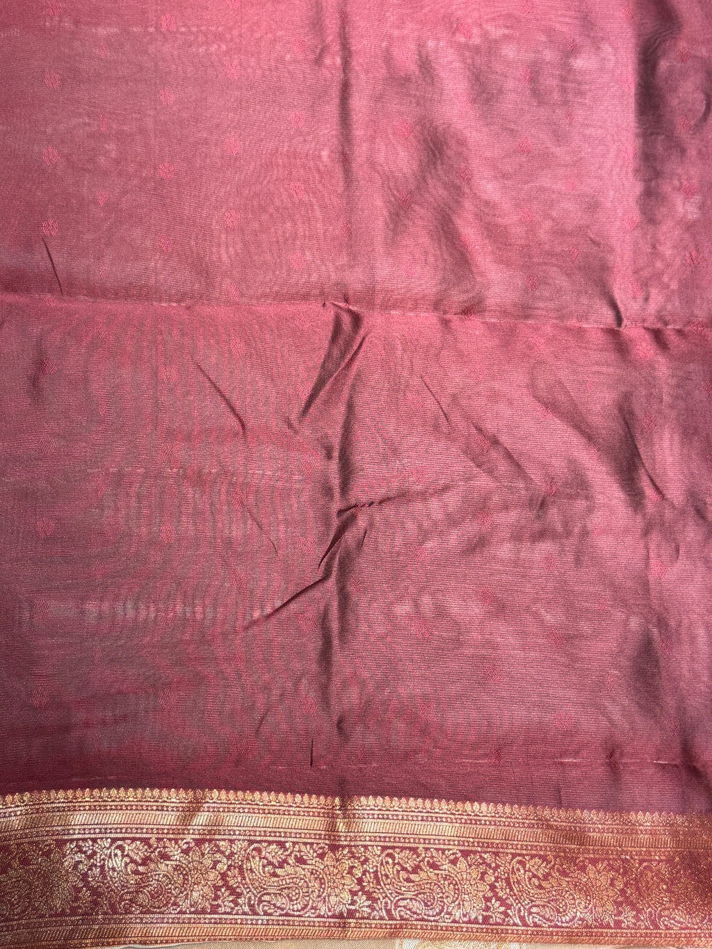 Elegant Dusty Rose Designer Saree with Woven Border q562430