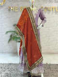 Traditional Uttarakhandi Rangwali Pichhoda Dupatta with Gota Patti Border q562767