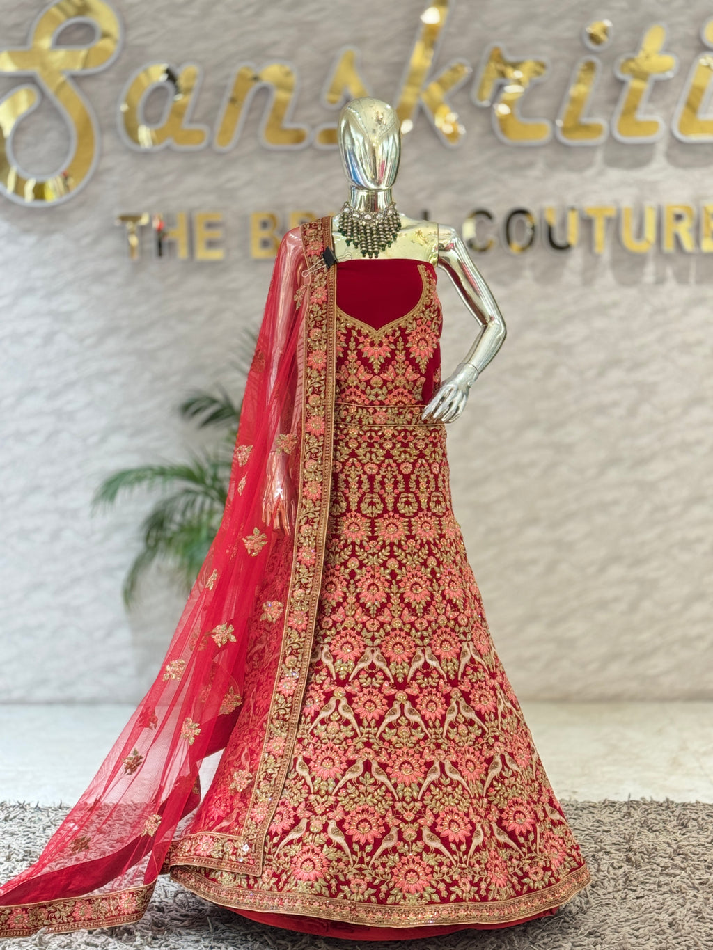 Traditional Red Bridal Lehenga Choli 11544