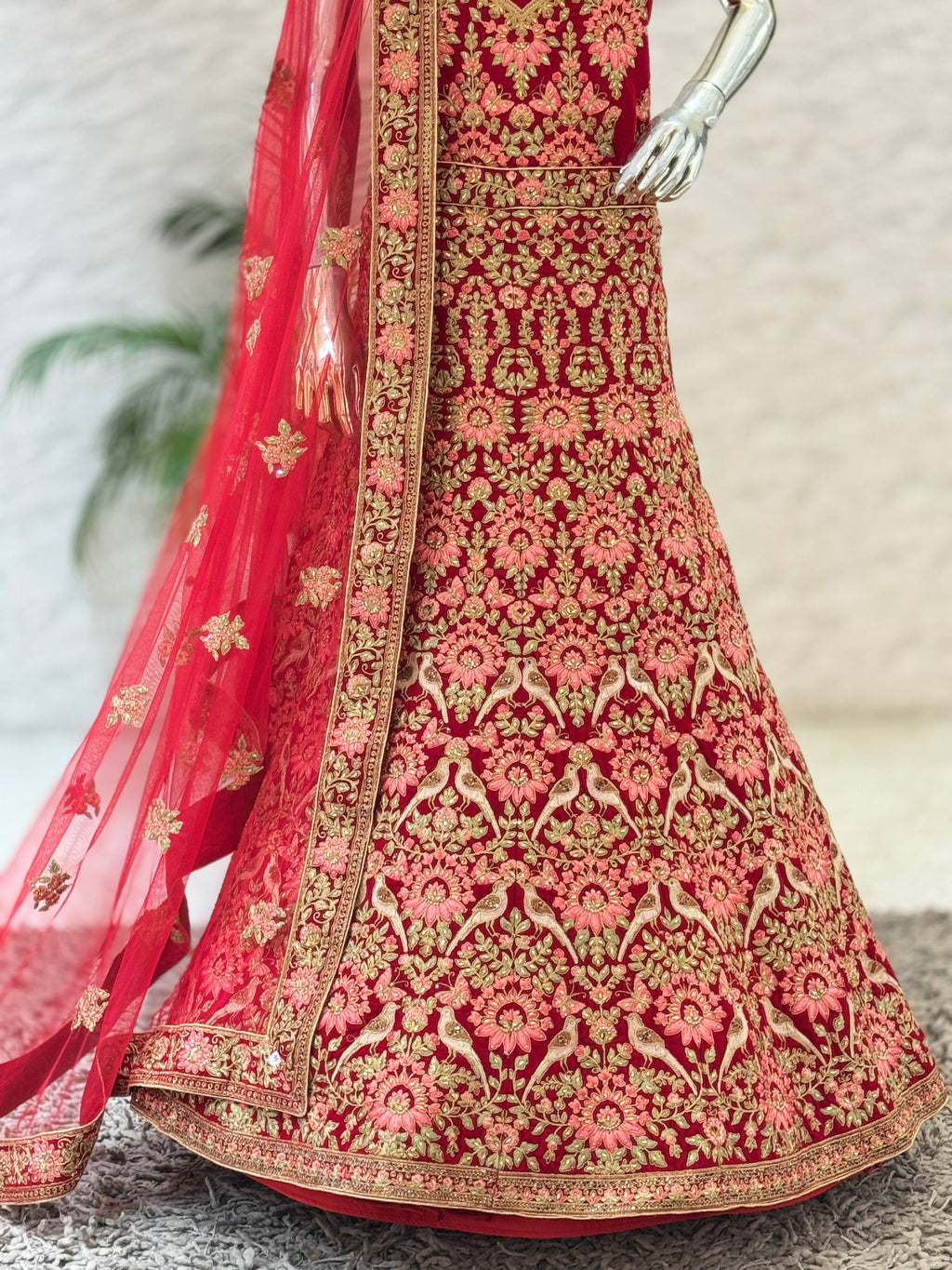 Traditional Red Bridal Lehenga Choli 11544