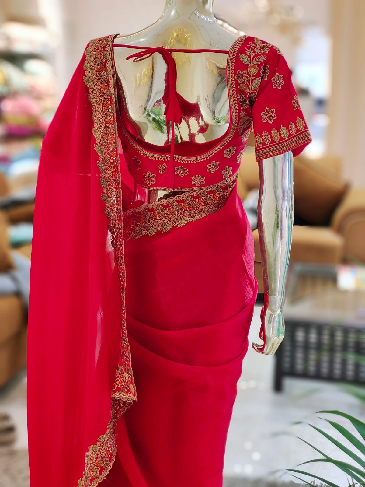 Q562221 Magenta Jimmy Choo Silk Saree
