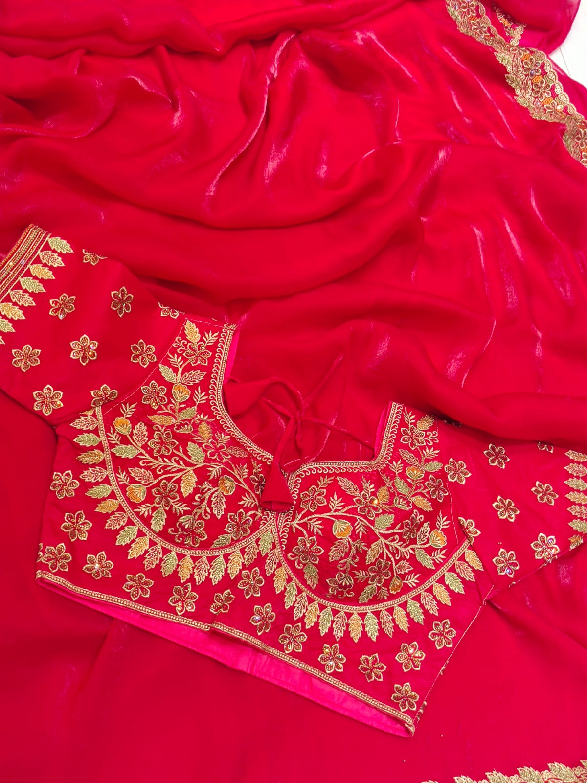 Q562221 Magenta Jimmy Choo Silk Saree
