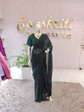 Black green Jimmy Choo Printed Saree q562688