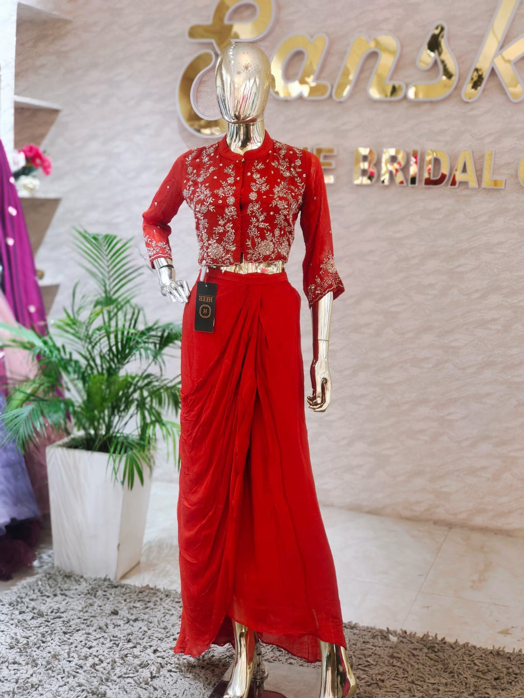 Elegant Hand-Worked Dhoti Set q562682