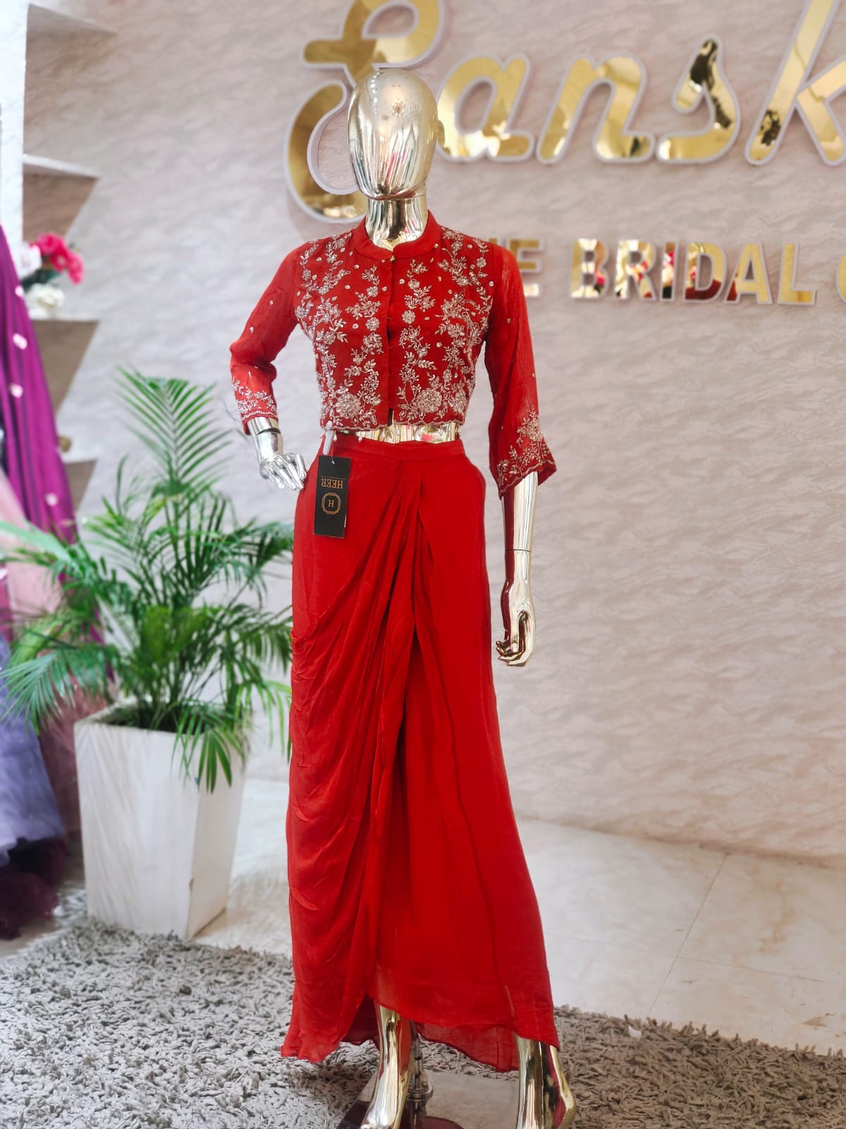 Elegant Hand-Worked Dhoti Set q562682